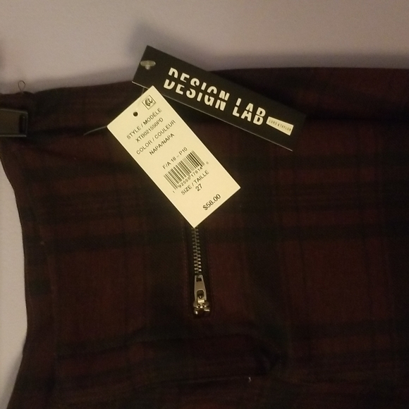 Plaid Jeggings by Design Lab, 27, NEW - Picture 2 of 5